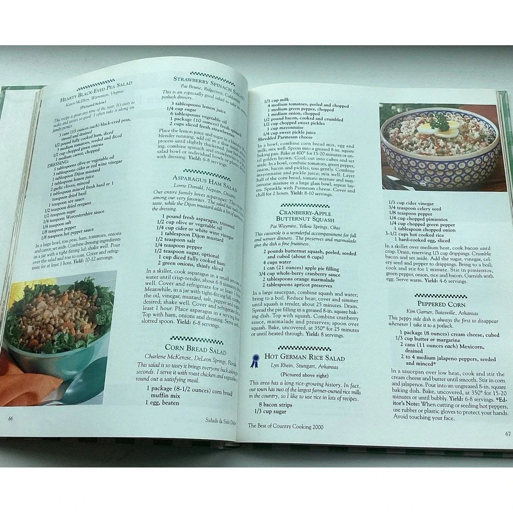 The Best Of Country Cooking 2000 Taste Of Home Cookbook Color Hardcover